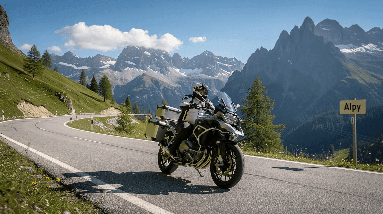 Winieta dla motocyklisty.